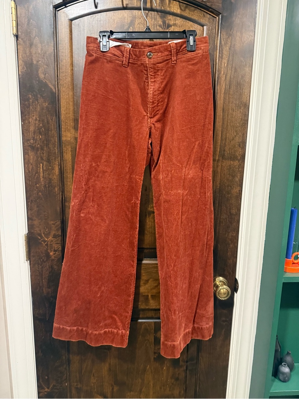 GAP Wide-Leg High-Rise Corduroy Pants - Rust